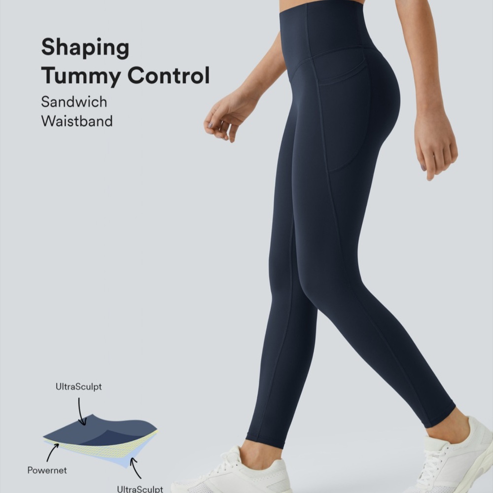 Halara Ultrasculpt SoCinched High Waisted Shaping Leggings - Black